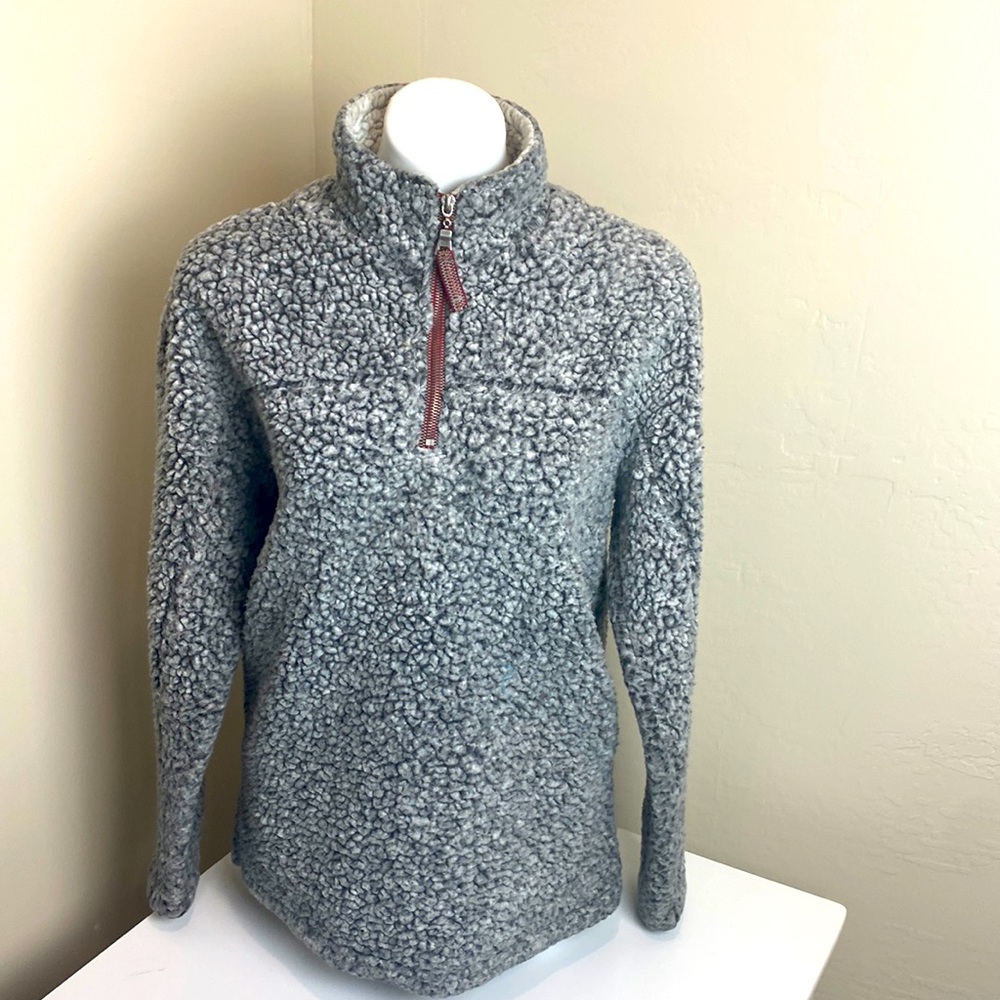 True Grit Gray Sherpa Pullover